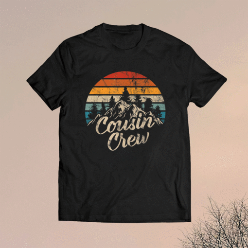 Cousin Crew Camping Outdoor Sunset Summer Camp Shirt