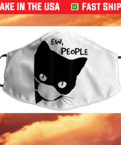 Ew People Black Cat Mas Quarantine Face Mask