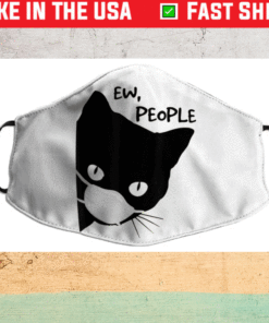 Ew People Black Cat Mas Quarantine Face Mask