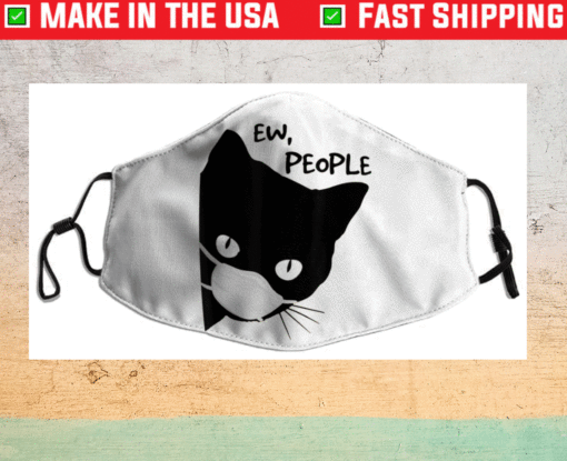 Ew People Black Cat Mas Quarantine Face Mask