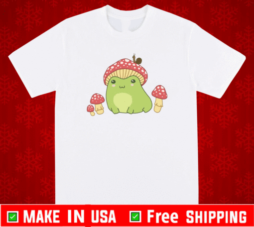 Frog with Mushroom hat and snail T-Shirt