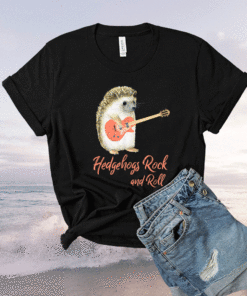 Hedgehogs Rock and Roll Hedgehog With Guitar Shirt