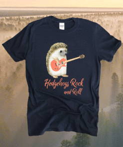 Hedgehogs Rock and Roll Hedgehog With Guitar Shirt