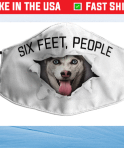 Husky Six Feet People Face Masks