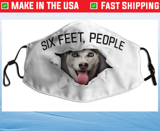 Husky Six Feet People Face Masks