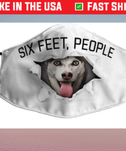 Husky Six Feet People Face Masks