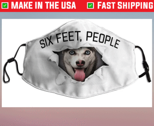 Husky Six Feet People Face Masks