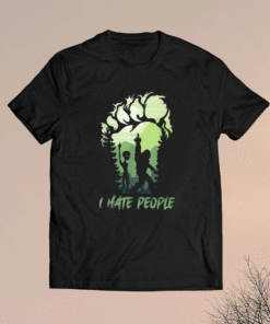 I Hate People Bigfoot Sasquatch Alien Lovers Shirt