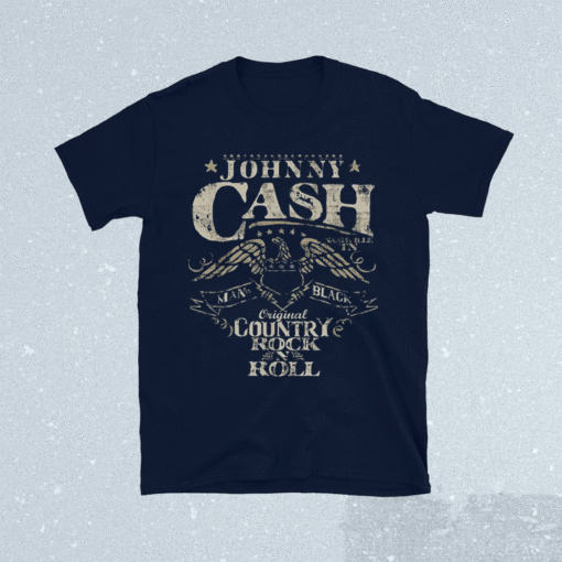 Johnny Arts Cash Music Country Rock N Roll The Man In Black Shirt