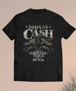 Johnny Arts Cash Music Country Rock N Roll The Man In Black Shirt