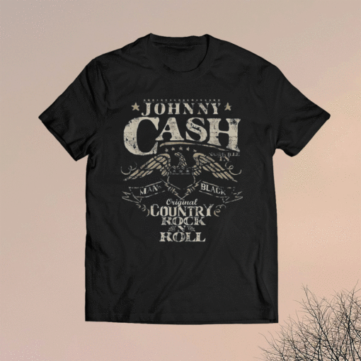 Johnny Arts Cash Music Country Rock N Roll The Man In Black Shirt