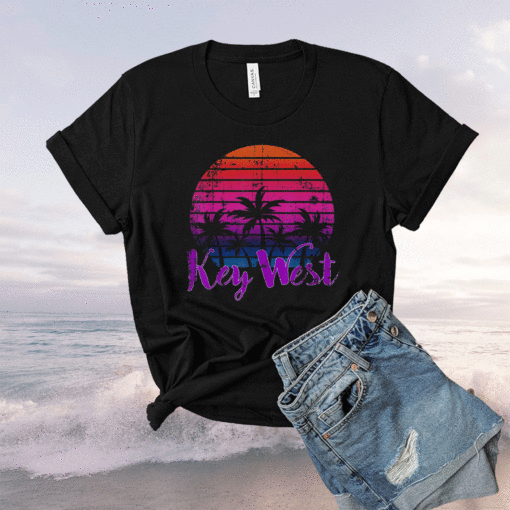 Key West Florida Family Beach Vacation Retro Shirt