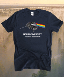 Neurodiversity Autism Spectrum ASD ADHD Rainbow Brain Shirt