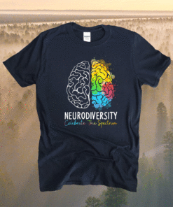 Neurodiversity Shirt Autism Spectrum ASD ADHD Rainbow Brain Shirt