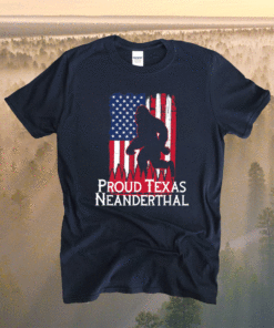 Proud Texas American Neanderthal US Flag T-Shirt