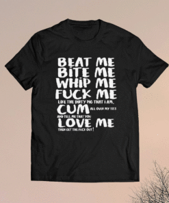 Retro Music Lover Costume Beat Me Bite Me Whip Me Shirt