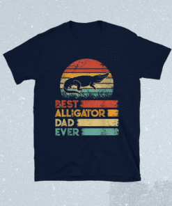 Retro Vintage Best Alligator Dad Ever Animals Lover Shirt