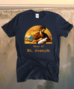 Saint Joseph Holds Baby Jesus While Mary Sleeps Shirt