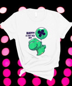 Funny Saint Patrick Day Flying Dinosaur With Balloon Shirt