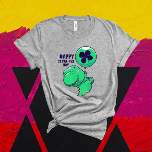 Funny Saint Patrick Day Flying Dinosaur With Balloon Shirt