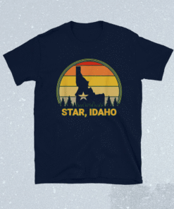 State of Idaho Retro Vintage Sunset Star Idaho Shirt