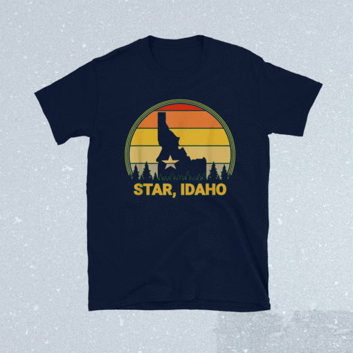 State of Idaho Retro Vintage Sunset Star Idaho Shirt