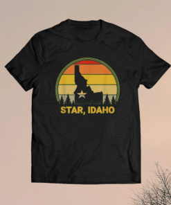 State of Idaho Retro Vintage Sunset Star Idaho Shirt