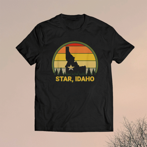 State of Idaho Retro Vintage Sunset Star Idaho Shirt