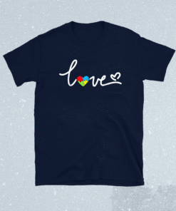 Awareness Autism Heart Love Puzzle Shirt