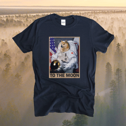 Dogecoin Astronaut To the Moon Blockchain HODL Crypto Shirt