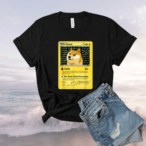 Dogecoin Doge HODL Card Crypto Meme Shirt