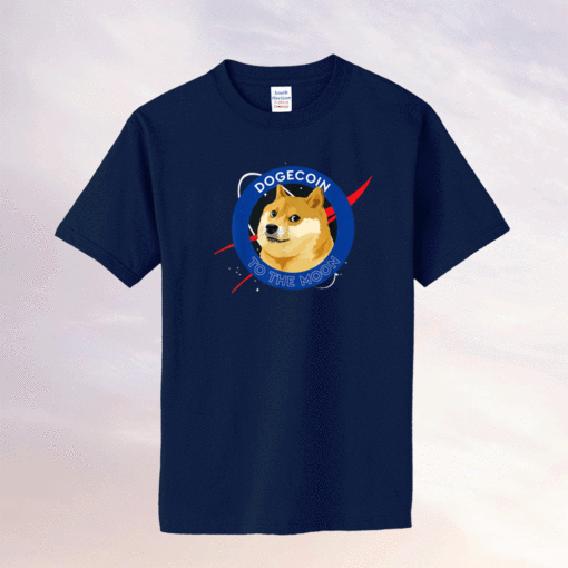 Dogecoin To The Moon Funny Crypto Meme Shirt