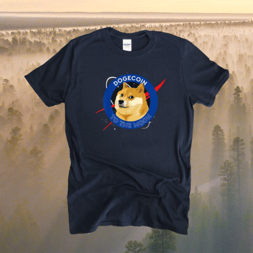 Dogecoin To The Moon Funny Crypto Meme Shirt