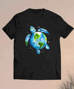 Earth Day 2021 Restore Earth Sea Turtle Art Save the Planet Shirt