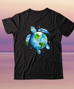 Earth Day 2021 Restore Earth Sea Turtle Art Save the Planet Shirt