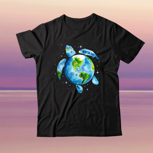 Earth Day 2021 Restore Earth Sea Turtle Art Save the Planet Shirt