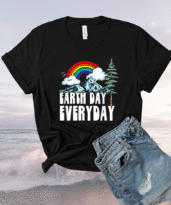 Earth Day Every Day Vintage Rainbow Nature Shirt