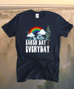 Earth Day Every Day Vintage Rainbow Nature Shirt