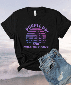 Purple up for military kids for teacher appreciation shirt