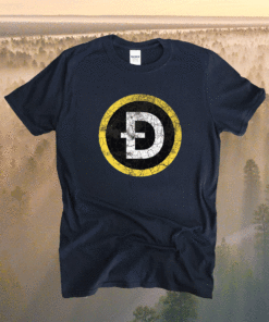 Vintage Dogecoin DOGE Crypto Distressed Logo Shirt