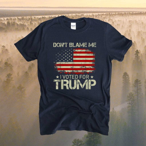 Vintage Don't Blame Me I Voted For Trump USA Flag Patriots Shirt