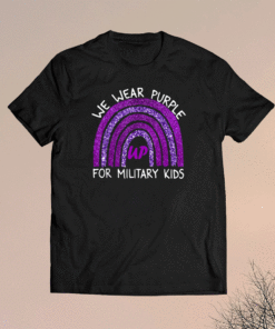 We Wear Purple up for Military Kids Military Child Month Shirt