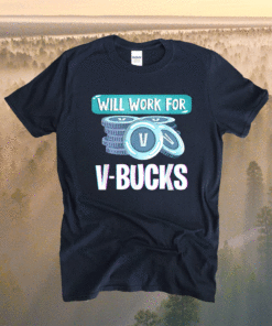 Will Work for V-Bucks Youth Gamer Shirt