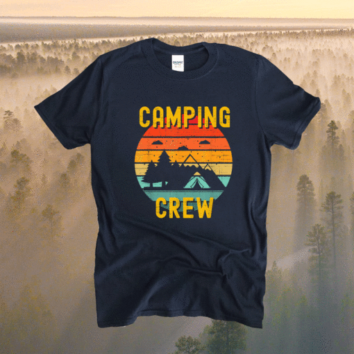 Camping Crew mountain And Tree Vintage T-Shirt