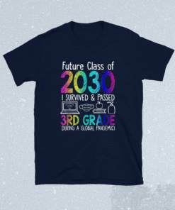 Colourful Class Of 2030 3rd Grade Back To School T-Shirt