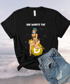 Cryptocurrency She Wants The Dogecoin Doge Crypto Moon Shirt