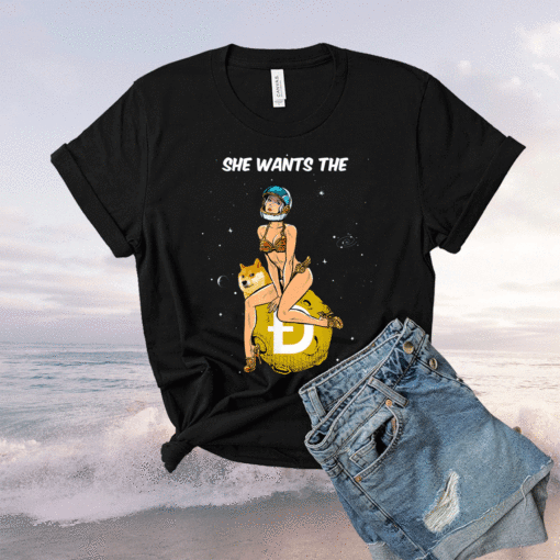 Cryptocurrency She Wants The Dogecoin Doge Crypto Moon Shirt