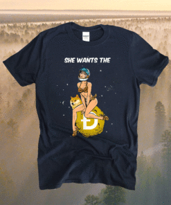 Cryptocurrency She Wants The Dogecoin Doge Crypto Moon Shirt