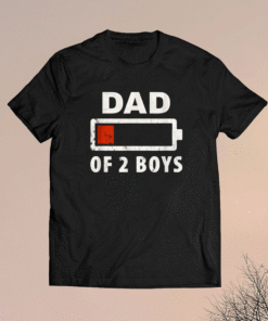 Dad of 2 Boys Father's Day Shirt