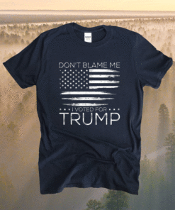 Don't Blame Me I Voted For Trump Distressed American Flag Shirt